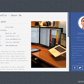 html5响应式单页个人博客网站模板下载