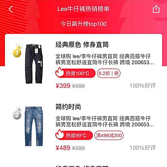 手机商城商品热销排行榜页面模板