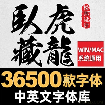 ps中英文字体包 毛笔cdr中文广告设计素材美工mac字体库大全下载