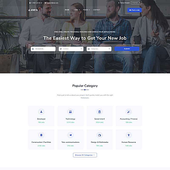 html5工作招聘平台网页模板