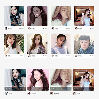 直播平台主播列表div布局