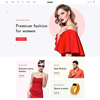 服装配饰电商产品展示模板