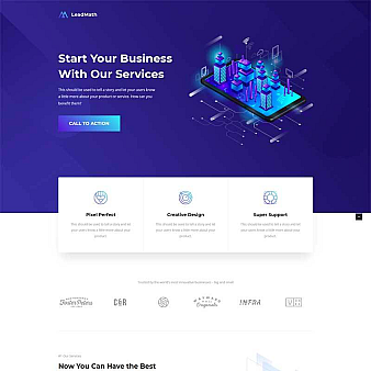 商业服务器专题设计HTML5模板