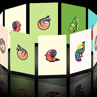 纯js 3D倒影图片旋转插件