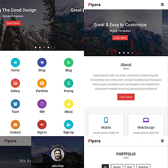 简约响应式的手机微网站模板