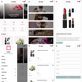 粉色的化妆品商城手机端模板