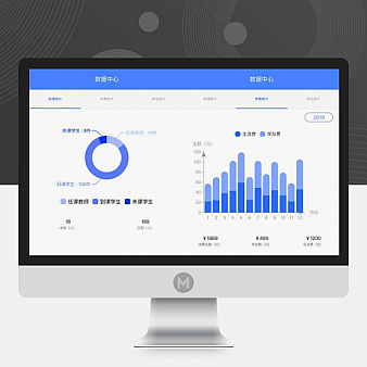 通用的数据统计图表手机页面